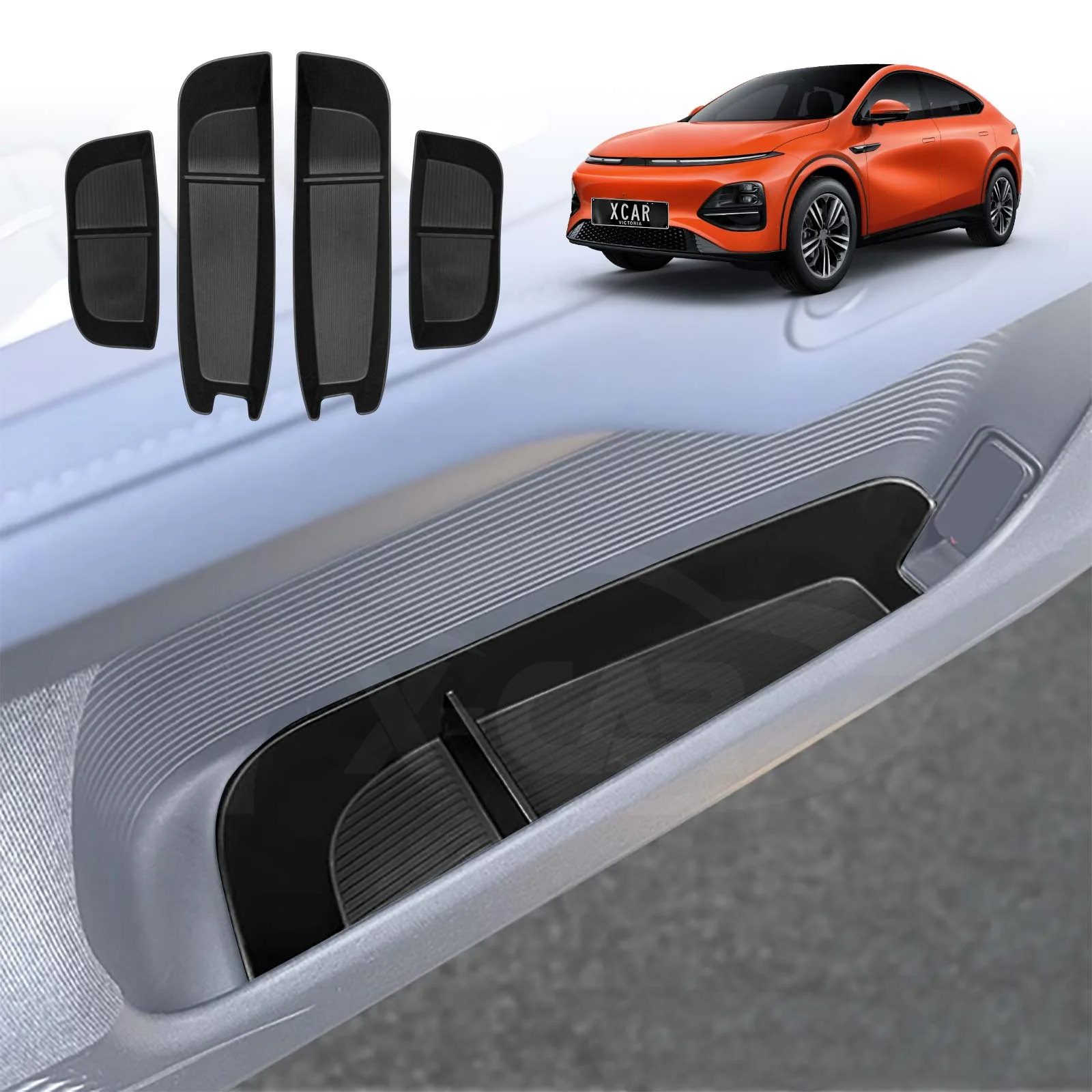 Door Handle & Side Storage Box Tray for Xpeng G6 2024-Onwards Pocket Organiser - Image 14