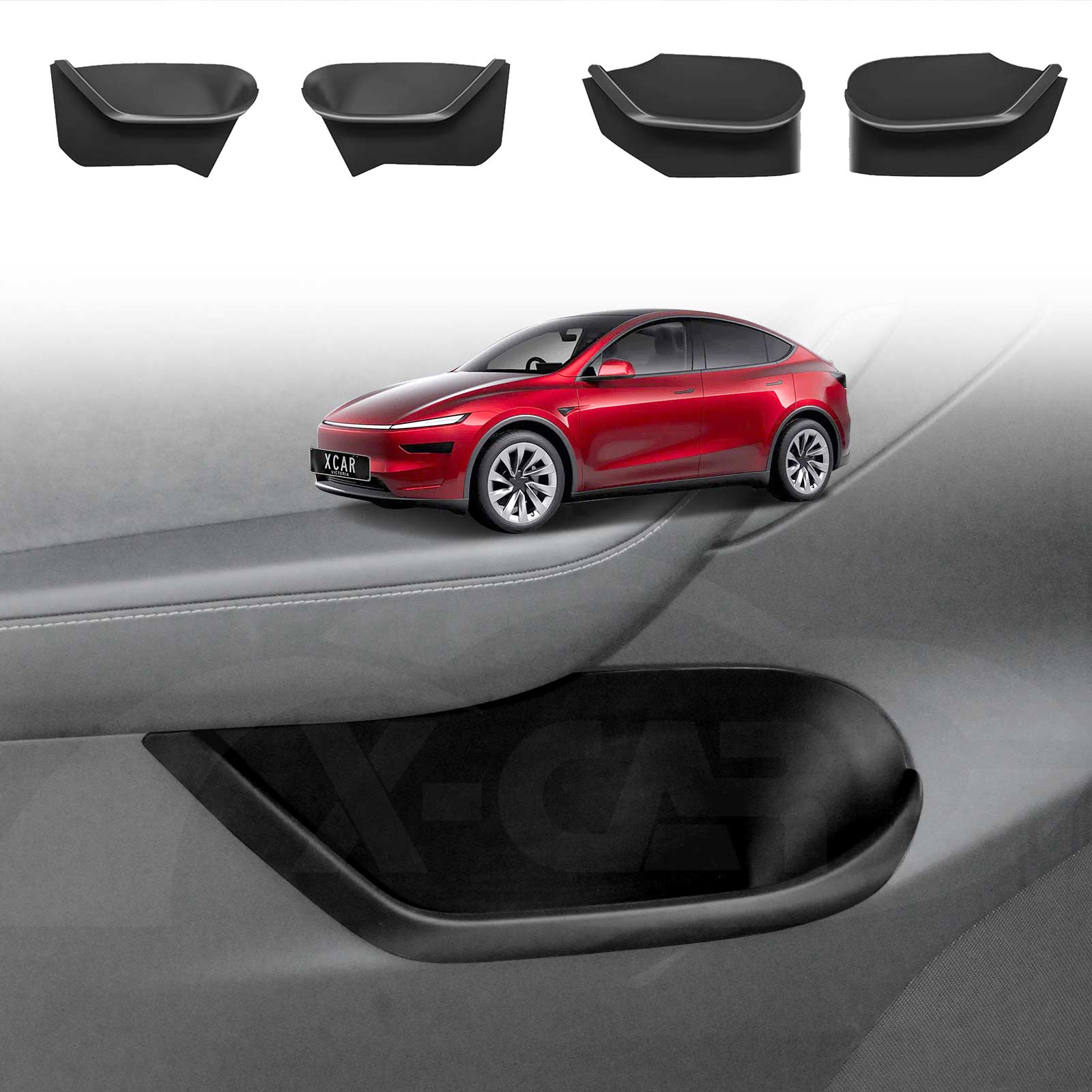 Door Side Storage Box for Tesla Model Y Juniper 2025-Onwards Full Cover Organiser Tray