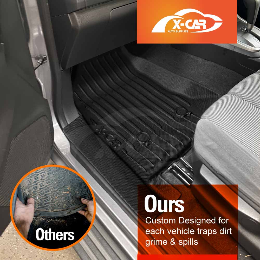 3D Floor Mats for Isuzu MU-X MUX 2013-2021 All-Weather Liners - Image 3