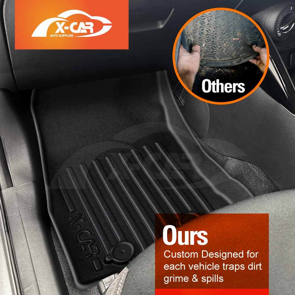 3D Floor Mats for Mazda 2 Hatch & Sedan 2014-Onwards DJ/DL Series All-Weather Car Liners - Image 3
