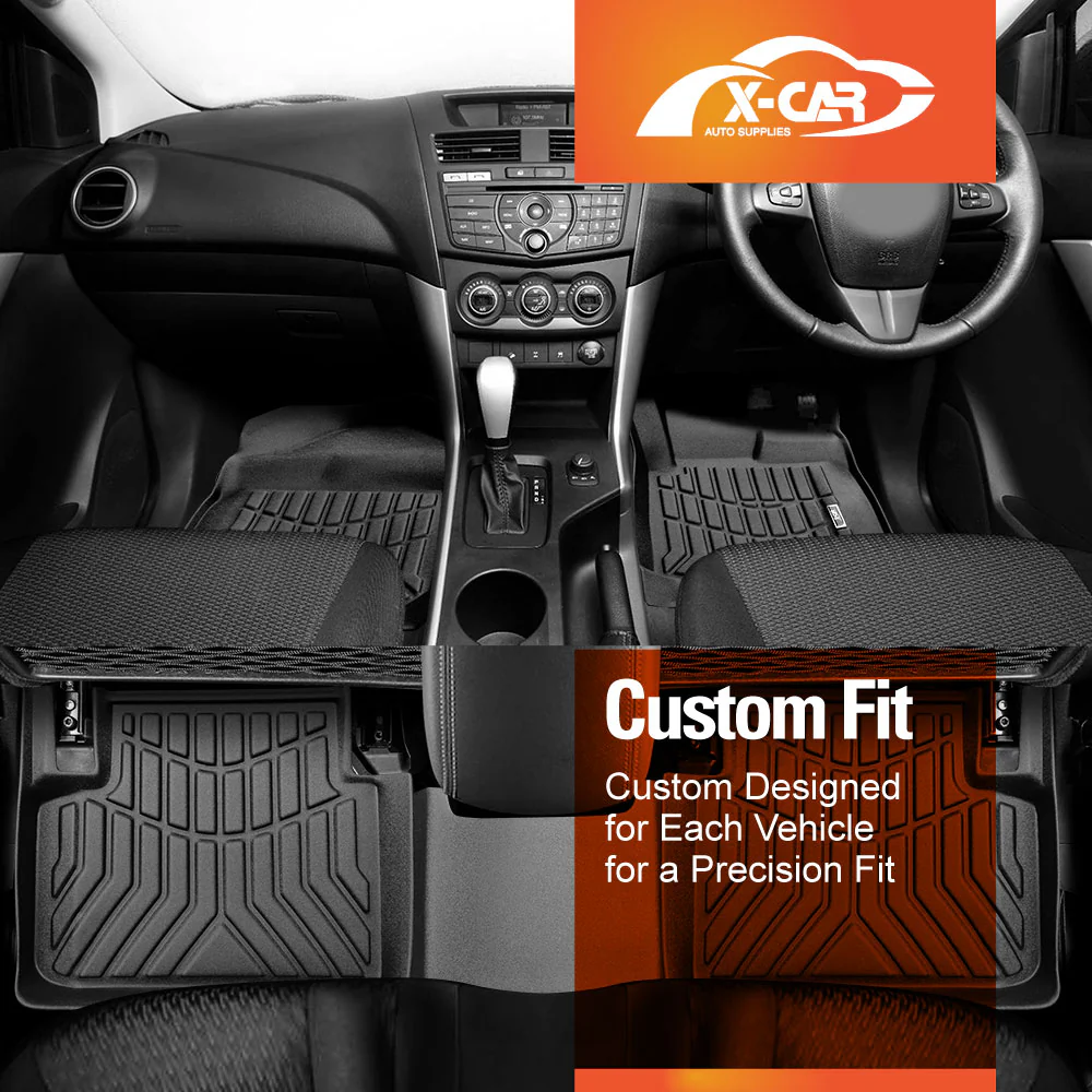 Floor Mats for Mazda BT-50 Dual Cab 2011-2020 All Weather Car Liners - Image 2