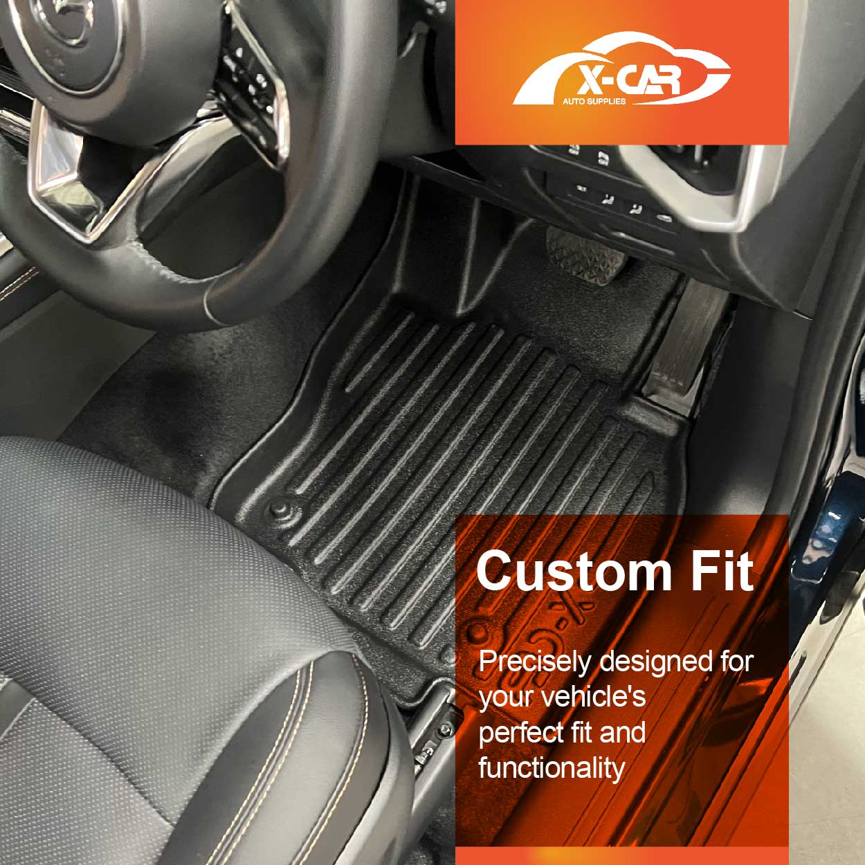 Floor Mats for Mazda CX-80 CX80 2024-Onwards All-Weather Liners - Image 7