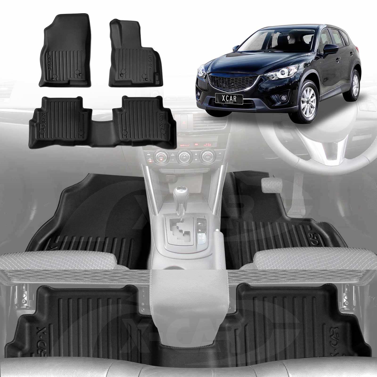 Floor Mats for Mazda CX5 CX-5 2012-2017 All Weather Heavy Duty Car Liners