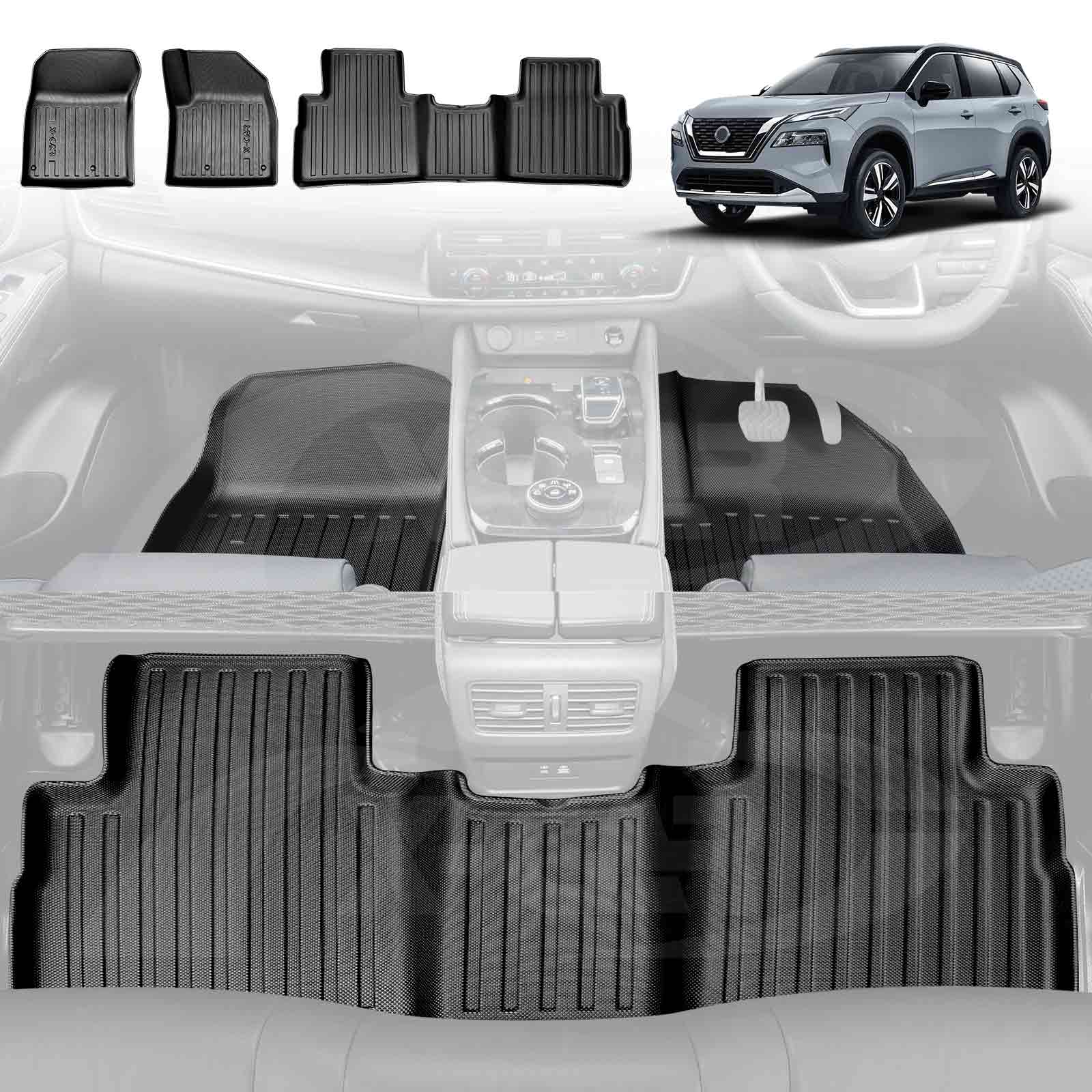 3D Floor Mats for Nissan X-trail T33 2022-Onwards All-Weather Car Liners