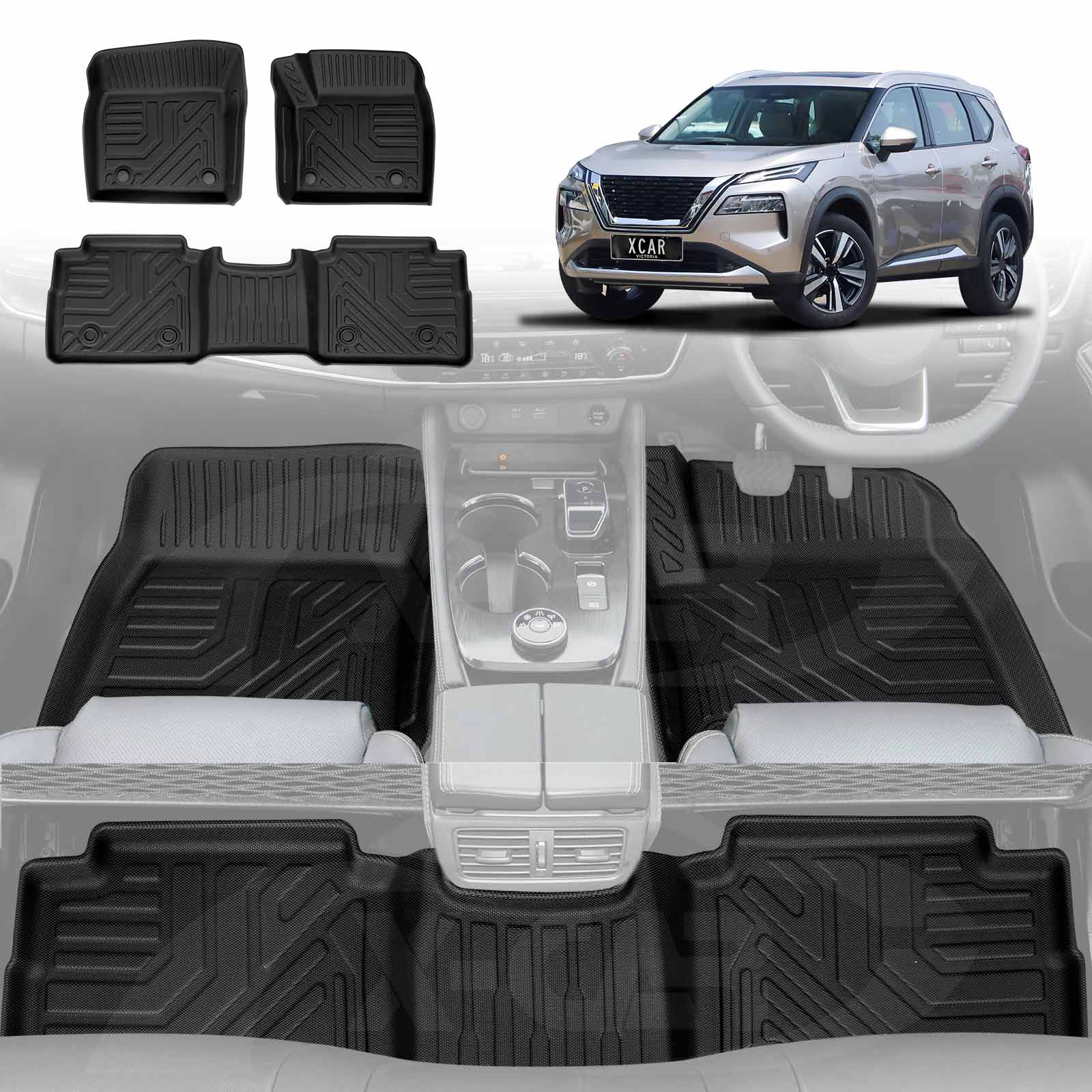 3D Floor Mats for Nissan X-trail T33 2022-Onwards All-Weather Car Liners - Image 13