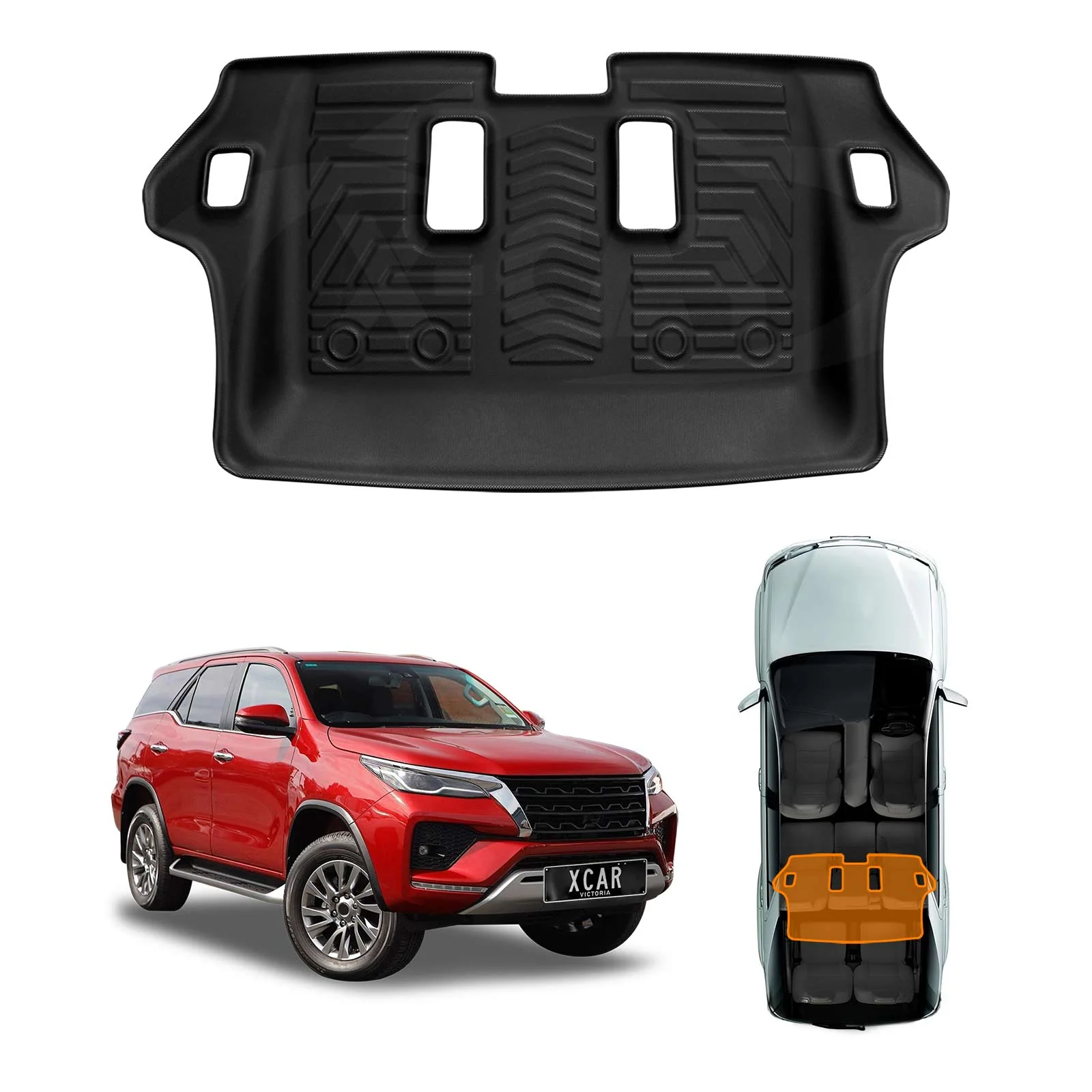 3D Floor Mats for Toyota Fortuner 2015-Onwards All-Weather Liners - Image 10