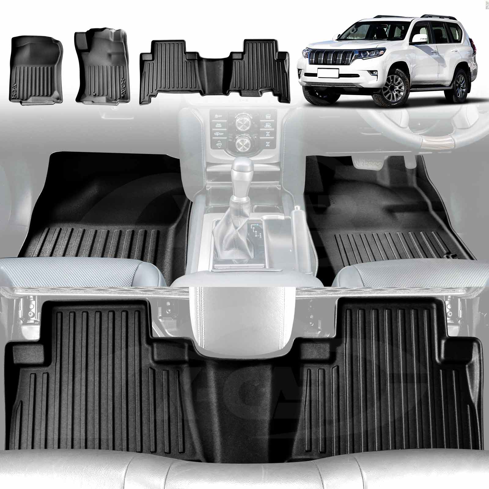 3D Floor Mats for Toyota Prado 150 Series 2009-2024 3D All-Weather Liners - Image 13