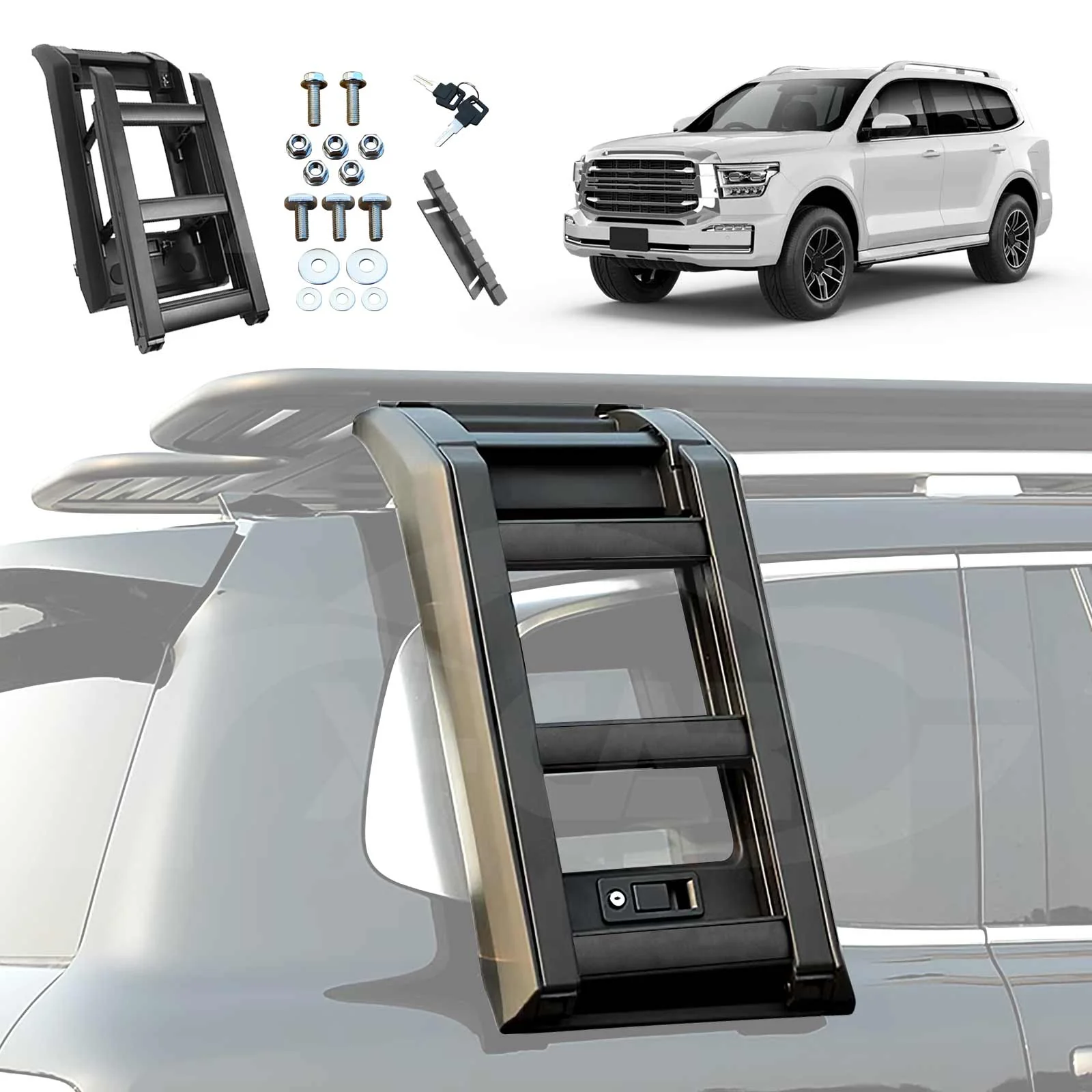 Foldable Liftable Side Ladder for GWM Tank 500 Tank500 2024-Onwards Protective Frame