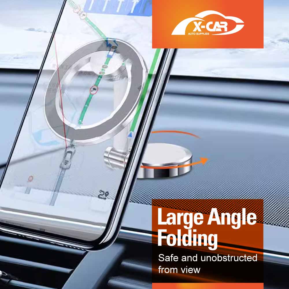 Foldable Magnetic MagSafe Phone Holder for iPhone and Android Adjustable Dashboard & Windshield Mount with Alloy Construction - Image 10