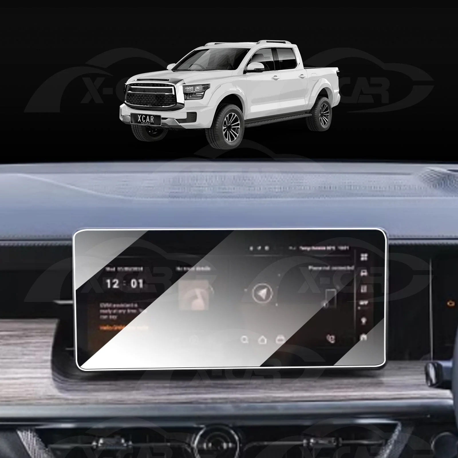 GWM Cannon Alpha 2024-Onwards Tempered Glass Dash Screen Center Console Screen Protector - Image 13
