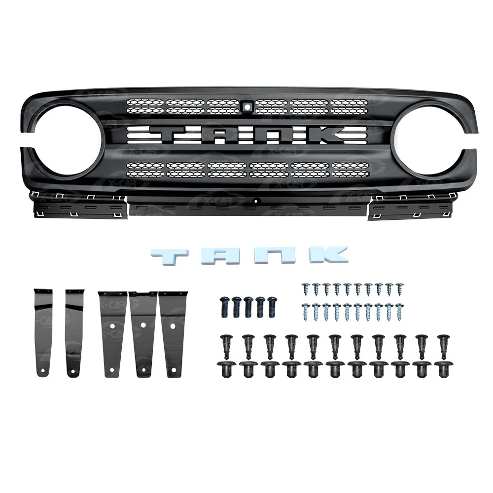 Front Bumper Grille with Led Light for GWM Tank 300 2023-Onwards Mesh Frame Exterior - Image 14