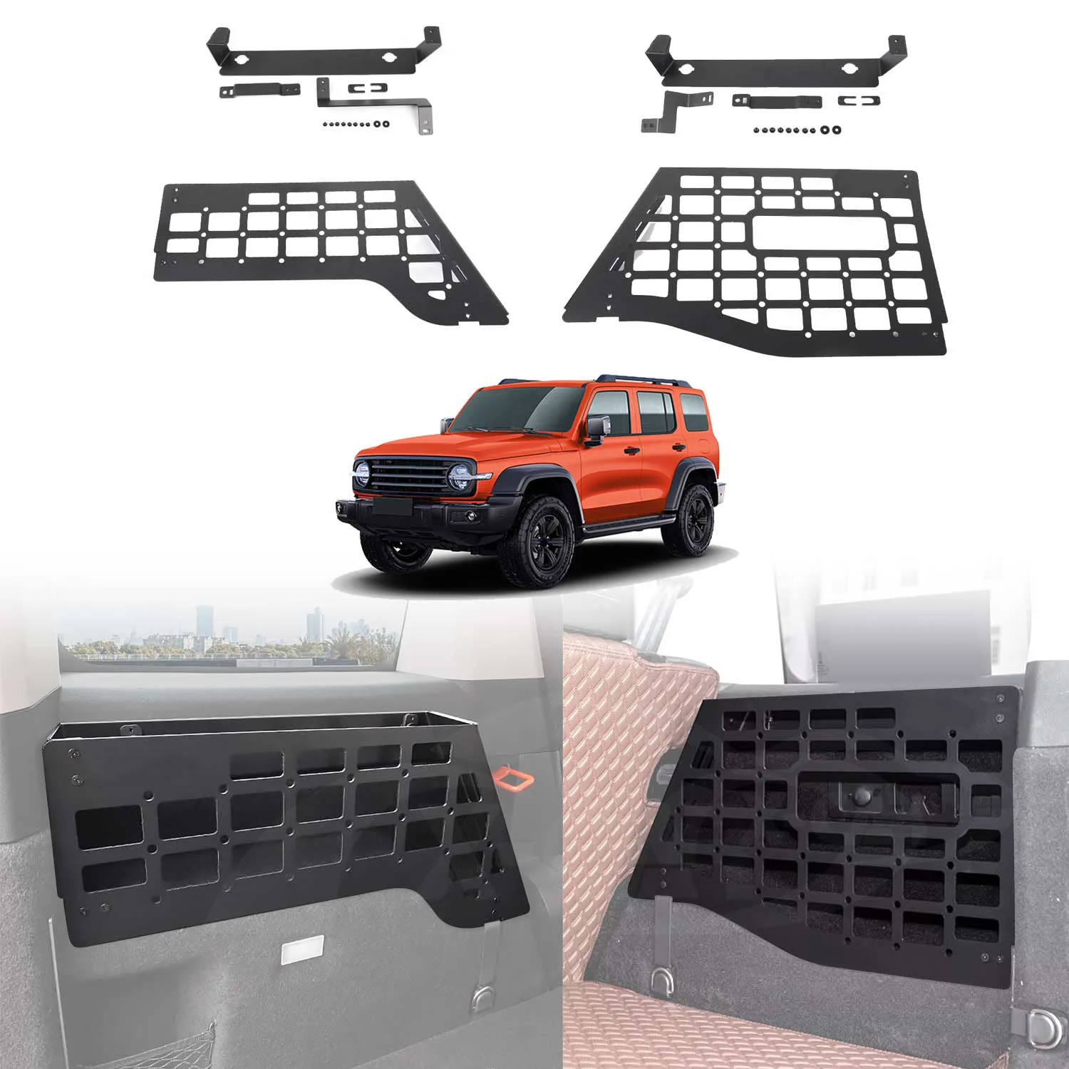 GWM Tank 300 2023-Onwards Trunk Storage Rack Boot Side Shelves Shelf Organiser Accessories