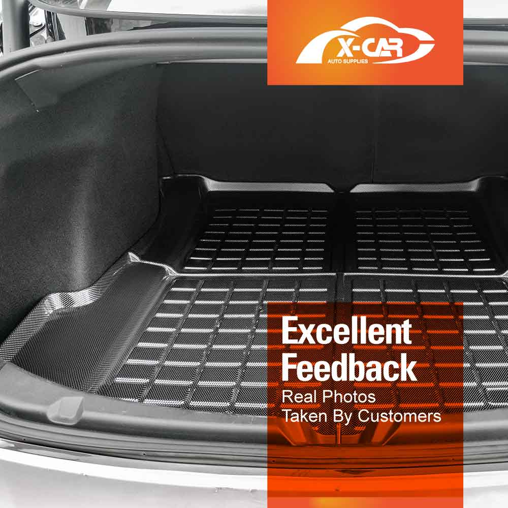 Tesla Model 3 Interior Liners Set 2019-2023 All-Weather Cargo Trunk Mats - Image 21