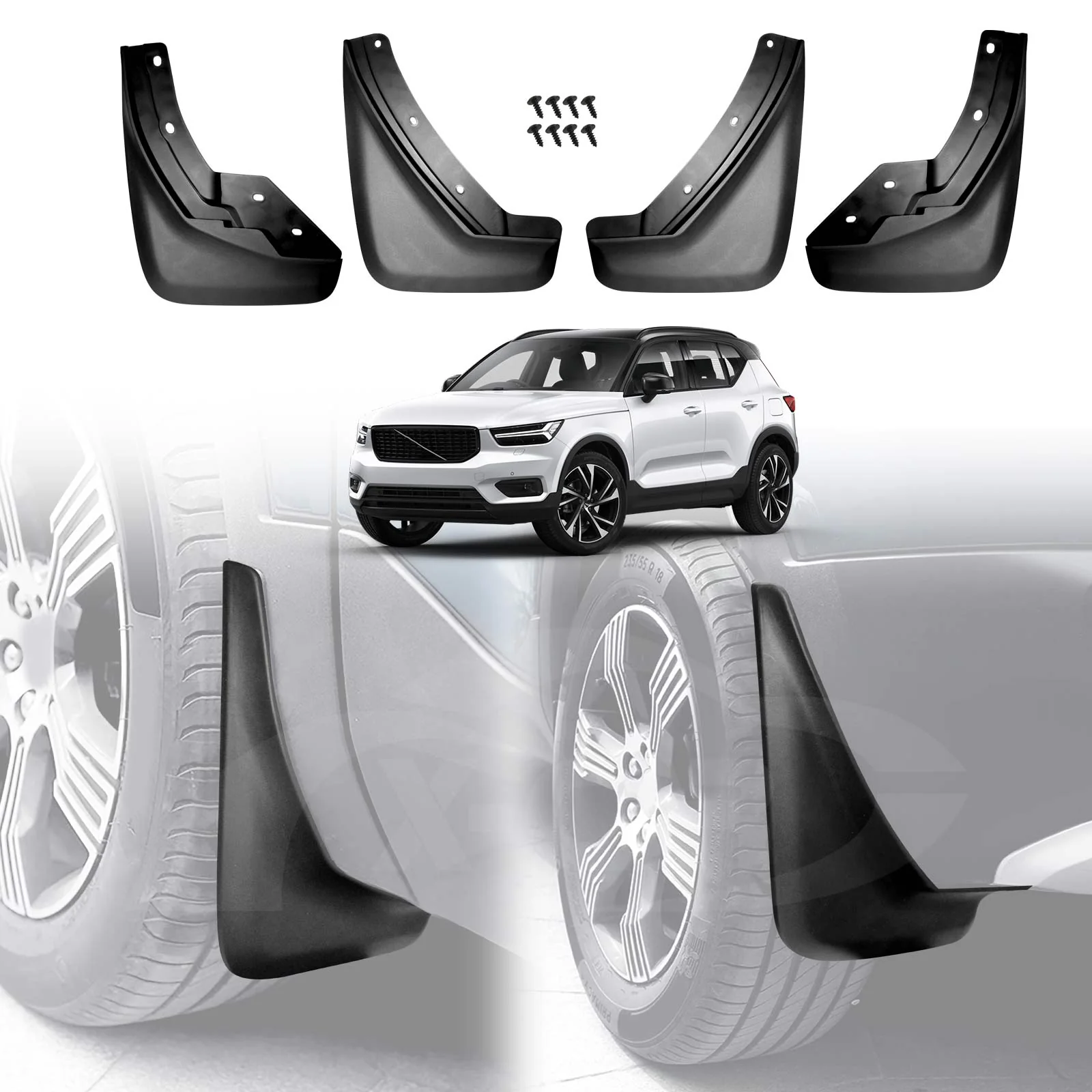 Mud Flaps for Volvo XC40 C40 2018-Onwards Splash Guards Mudguard Fender