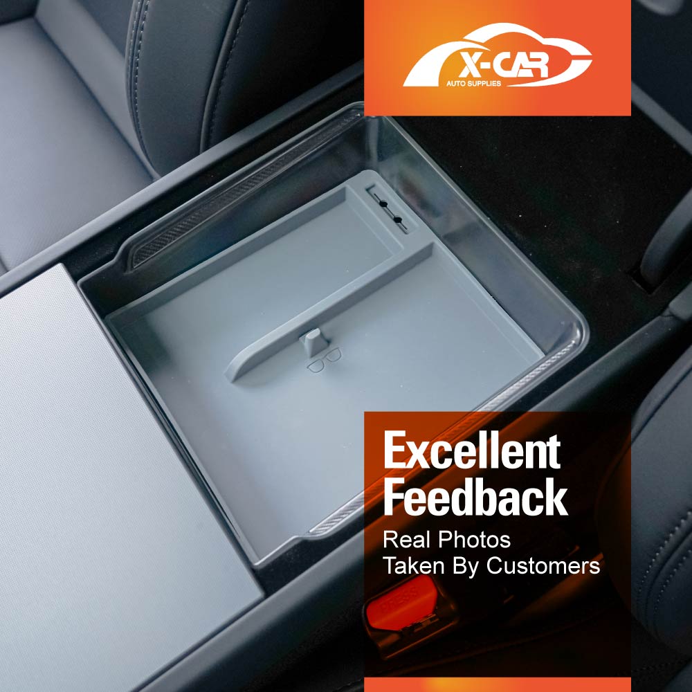 Tesla Model 3 Highland 2023-Onwards Centre Console Organiser Tray Storage Container with Silicone Mat - Image 11