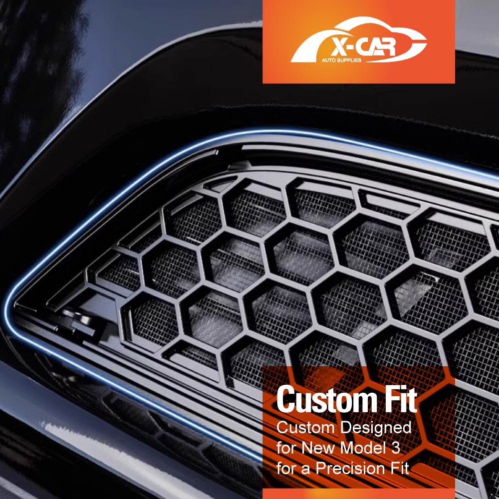 Tesla Model 3 Highland 2024-2025 Front Lower Bumper Air Inlet Grille Leaves Insect Guard - Image 2