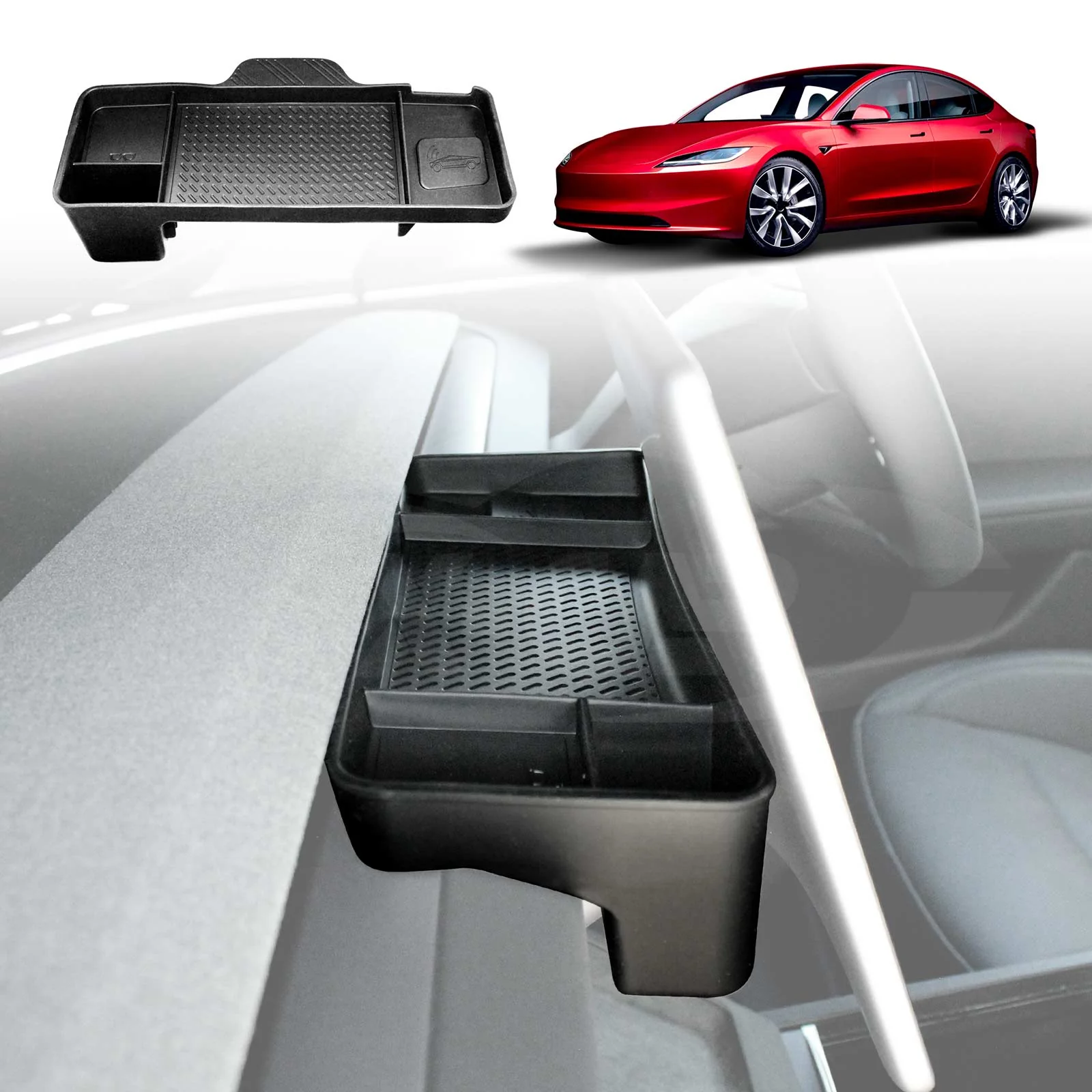 Centre Screen Console Dash Tray for Tesla Model 3 Highland 2023-Onwards Organiser Hidden Storage