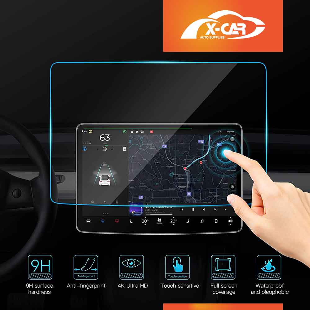Tesla Model 3 Highland 2023-Onwards Screen Protector Touchscreen 9H Tempered Glass Anti-Scratch - Image 2