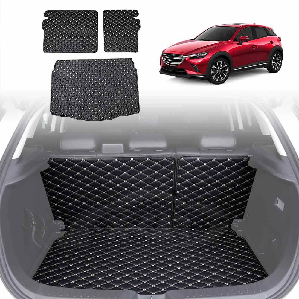 Premium Boot Liner Set For Mazda CX-3 CX3 2015-Onwards PU Leather