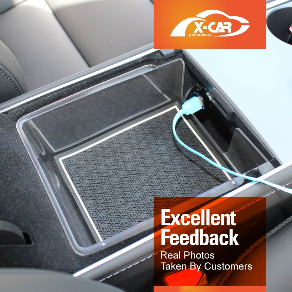 Premium Centre Console Organiser Tray for Tesla Model 3/Y Armrest Storage Box Cubby Drawer Container - Image 5