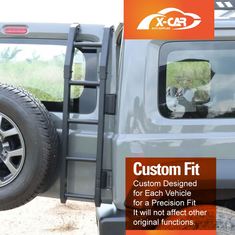 Rear Ladder/ Side Ladder for Suzuki Jimny 3-Door 2018-Onwards Tailgate Climbing Rack Aluminum Alloy - Image 4