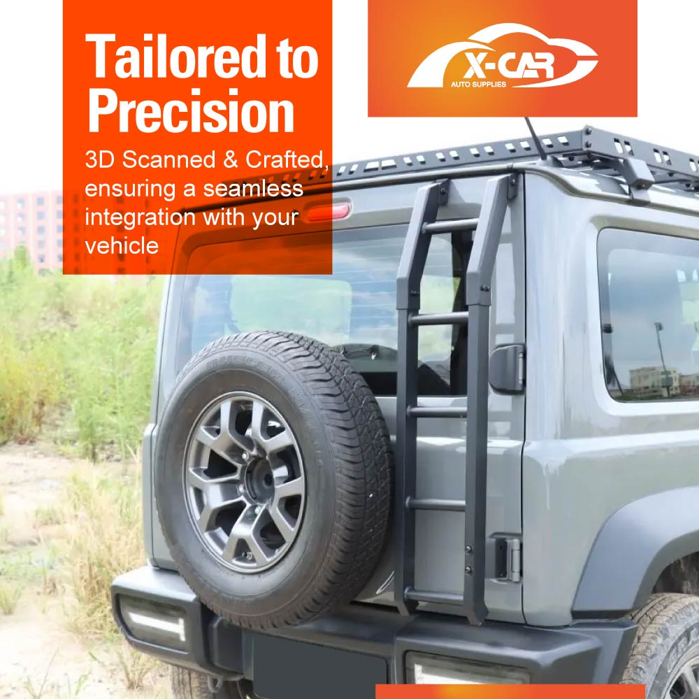 Rear Ladder/ Side Ladder for Suzuki Jimny 3-Door 2018-Onwards Tailgate Climbing Rack Aluminum Alloy - Image 6
