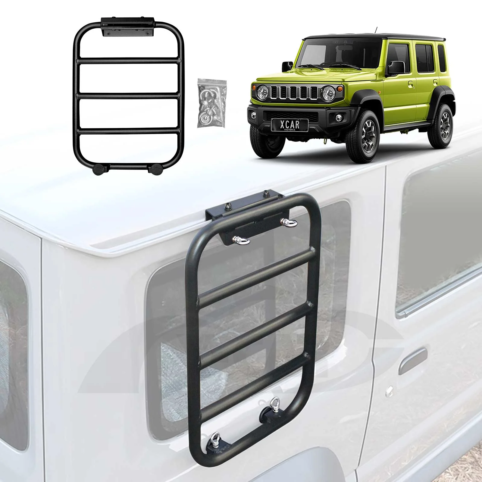 Rear Ladder/ Side Ladder for Suzuki Jimny XL 5-Door 2023-Onwards Tailgate Aluminum Alloy Climbing Rack - Image 8