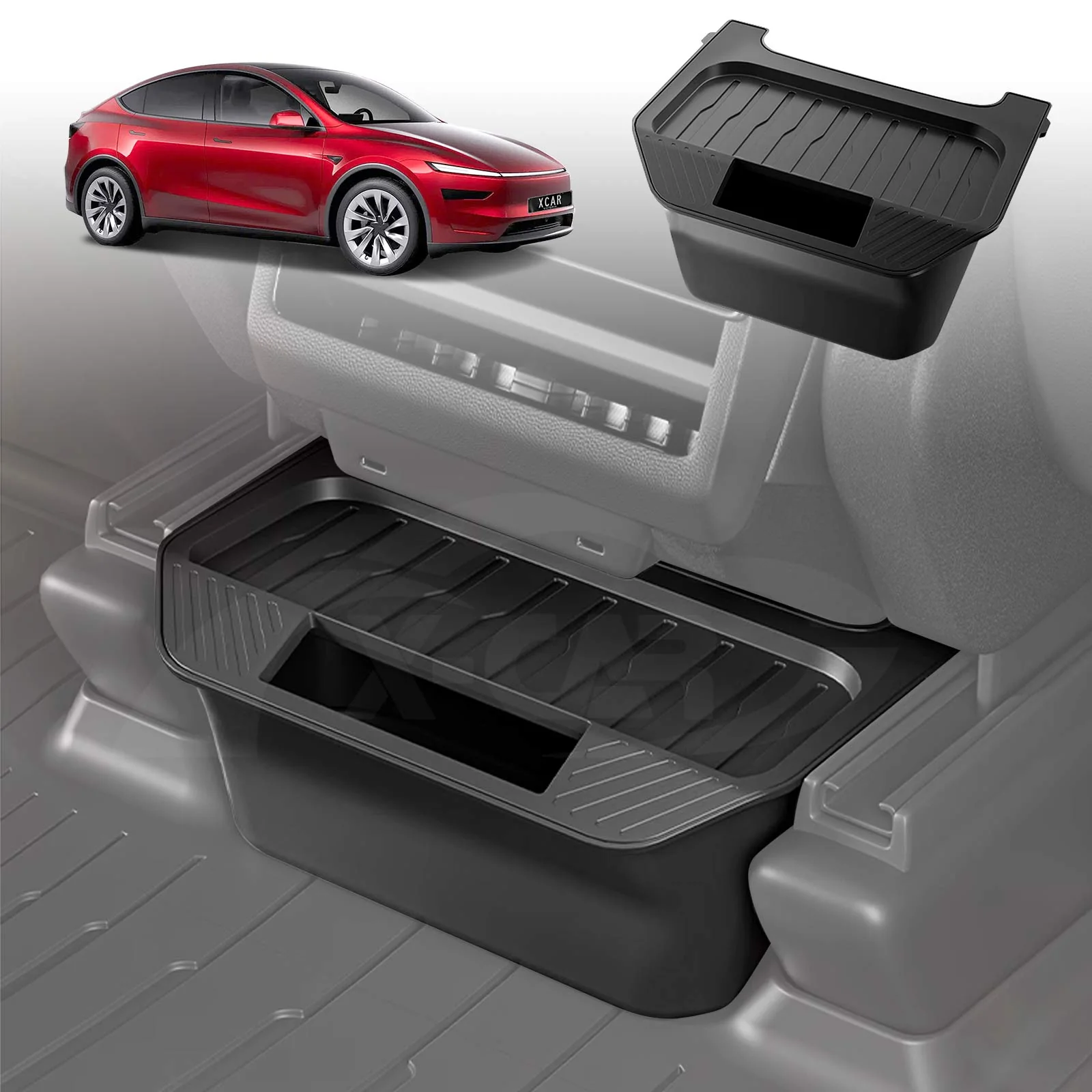 Rear Seat Storage Bin with Lid for Tesla Model Y Juniper 2025-Onwards