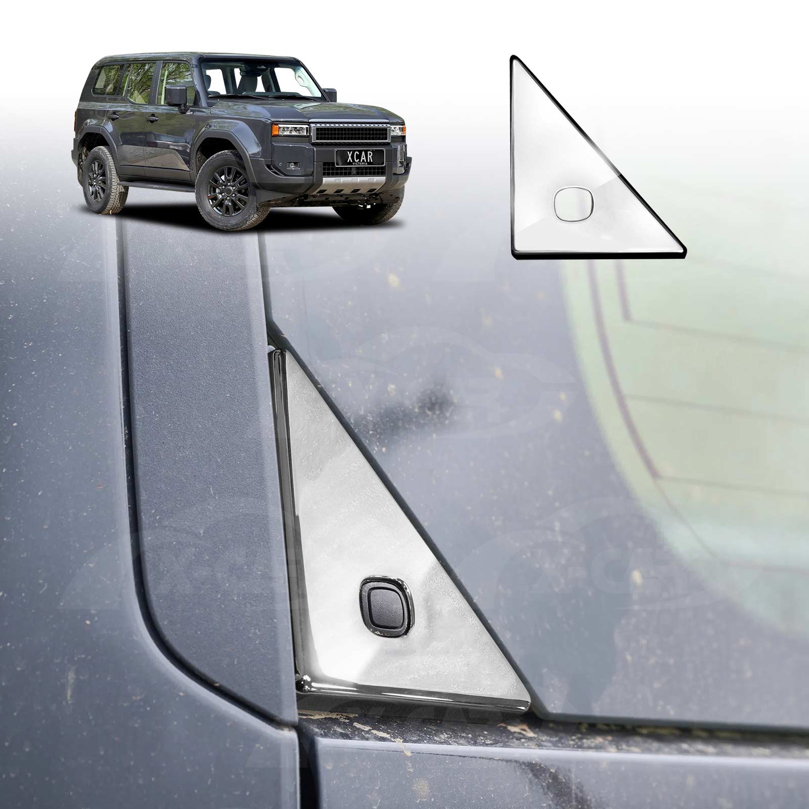 Rear Tailgate Window Switch Trim for Toyota Prado 250 Series 2024-Onwards Window Decoration