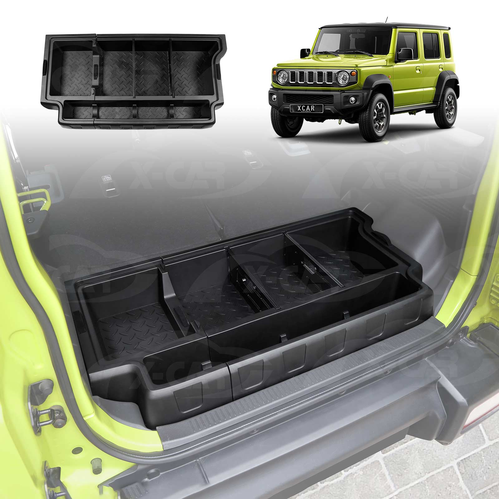 Rear Trunk Storage Box Organiser for Suzuki Jimny XL 5-Door 2023-Onwards Car Cargo Toolbox Storage Tray Accessories
