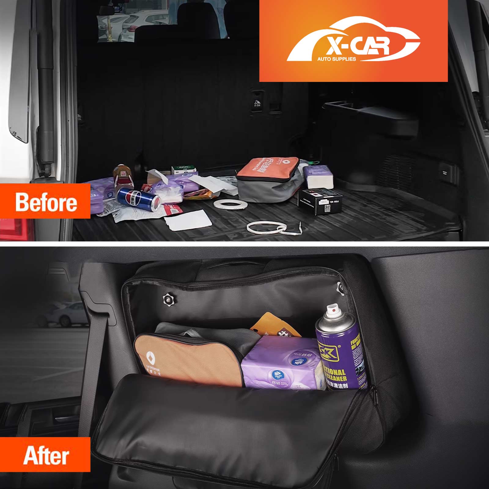 Port Window Hanging Storage Bags for Toyota Prado 250 Series 2024-Onwards Car Trunk Boot Side Organiser Car Accessories Set of 2 - Image 3