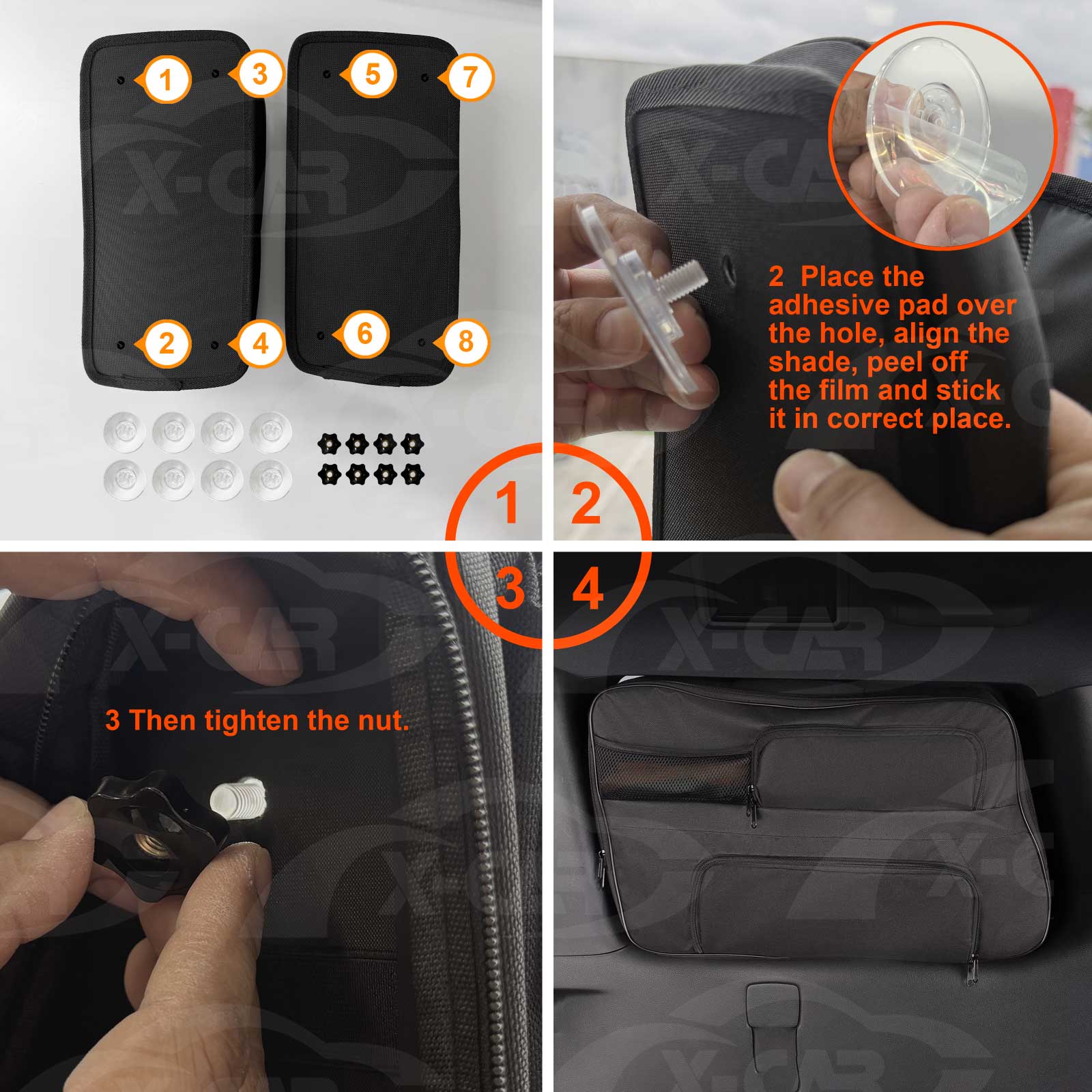 Port Window Hanging Storage Bags for Toyota Prado 250 Series 2024-Onwards Car Trunk Boot Side Organiser Car Accessories Set of 2 - Image 4