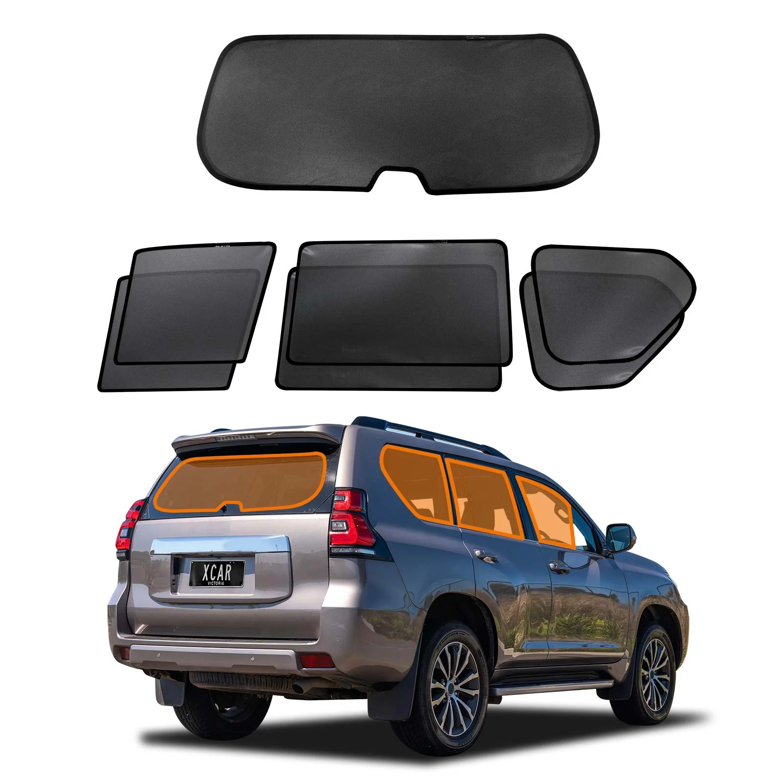 Window Sun Shades for Toyota Prado 150 Series 2009-2024 Rear Windscreen Shade - Image 26