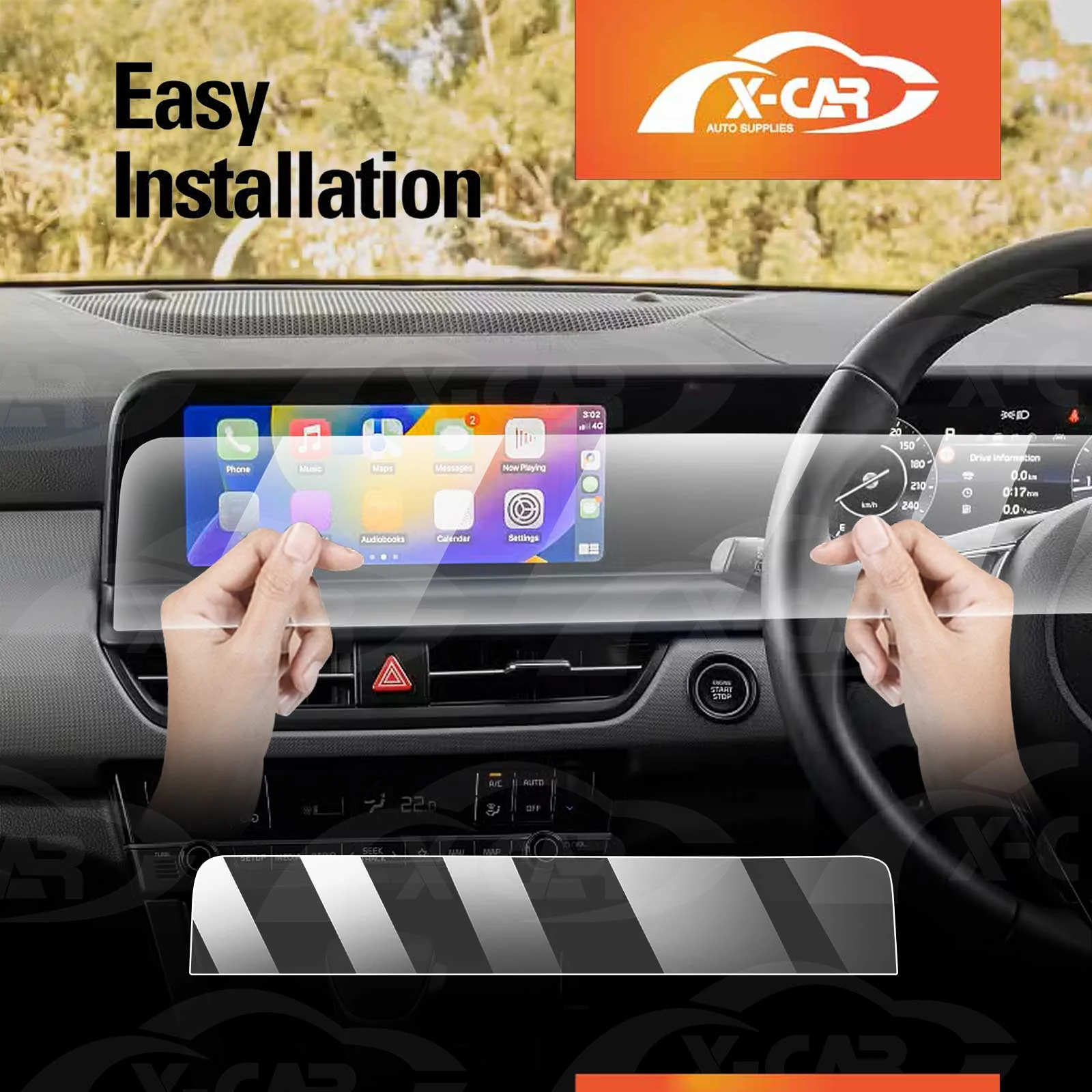 Screen Protector for Kia Seltos 2022-Onwards Touchscreen Anti-Scratch Film Cover - Image 3