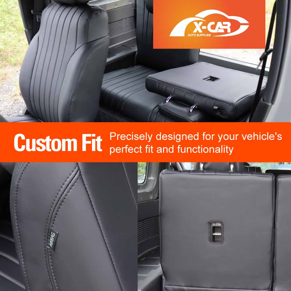 Seat Covers for Suzuki Jimny 3-Door 2018-Onwards Premium Vintage PU Leather - Image 11