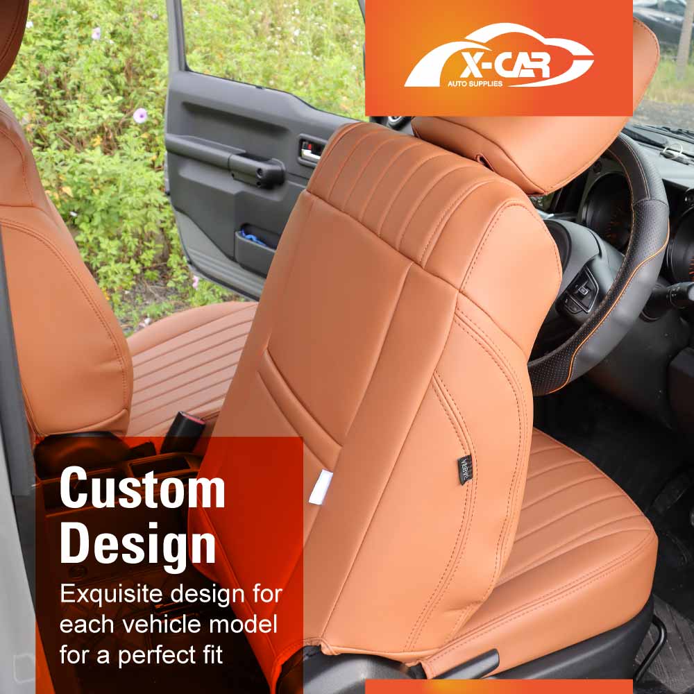 Seat Covers for Suzuki Jimny 3-Door 2018-Onwards Premium Vintage PU Leather - Image 16