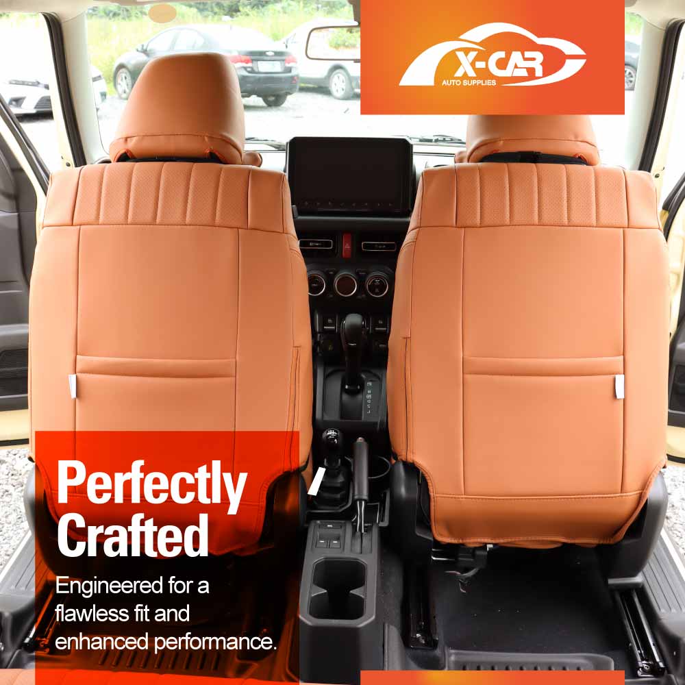 Seat Covers for Suzuki Jimny 3-Door 2018-Onwards Premium Vintage PU Leather - Image 17