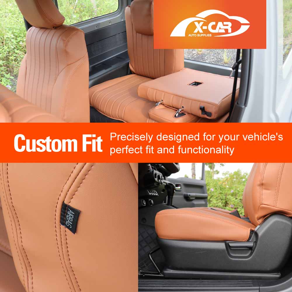 Seat Covers for Suzuki Jimny 3-Door 2018-Onwards Premium Vintage PU Leather - Image 18