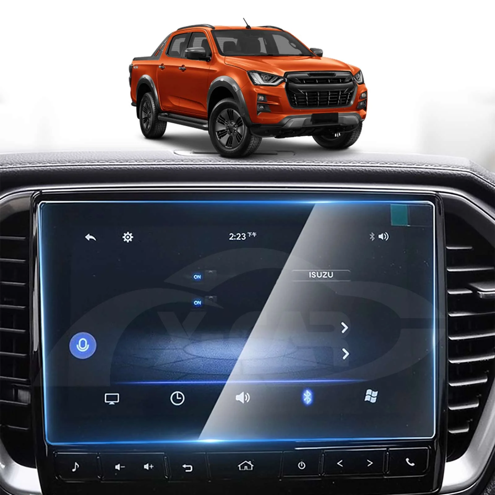 Tempered Glass Screen Protector for ISUZU D-MAX DMAX 2020-2024 Touchscreen Cover