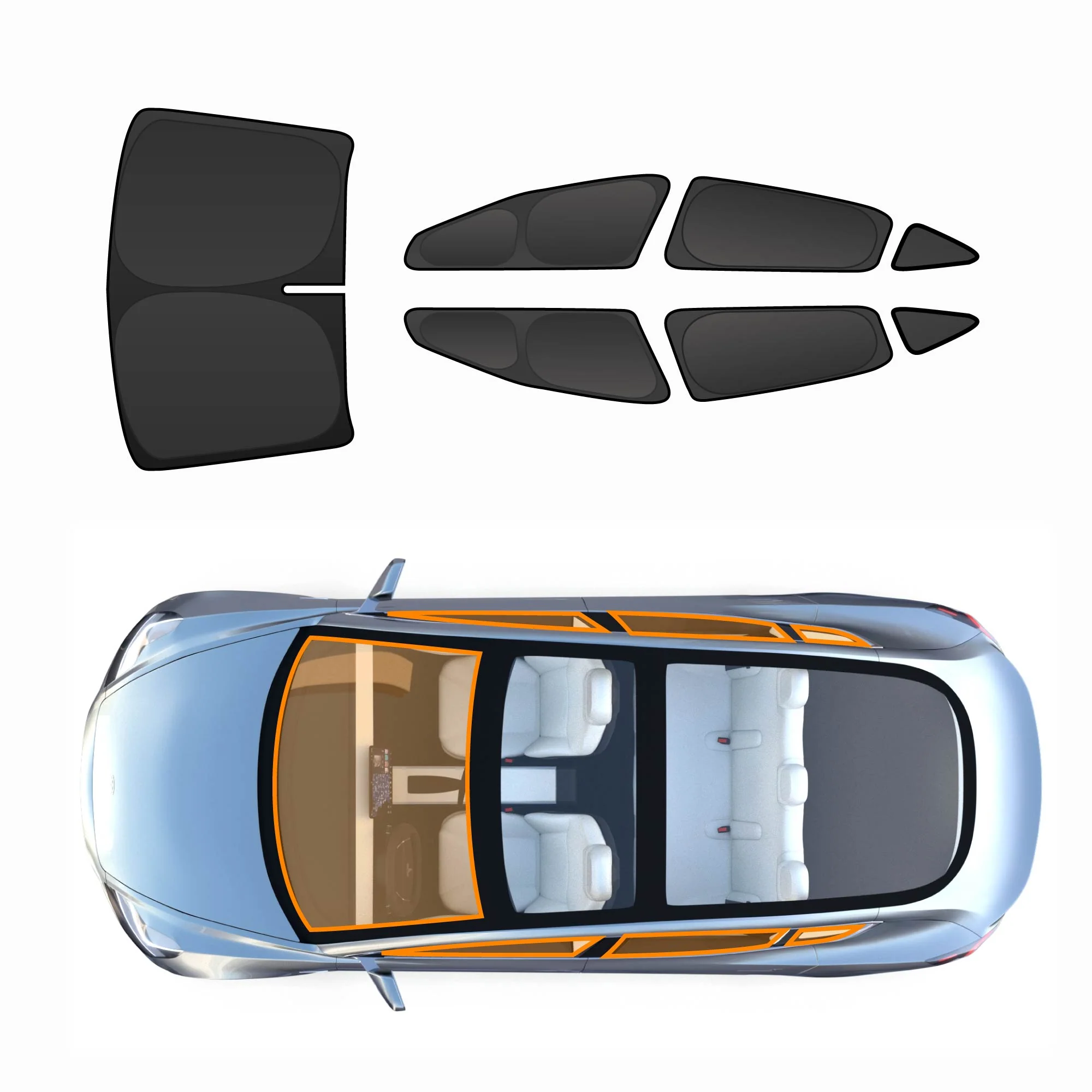Tesla Model 3 2017-2023 Window Sunshade Block Cover