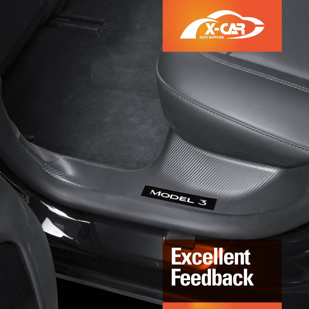 Tesla Model 3 Highland Door Sill Protector Carbon Fiber Style - Image 11