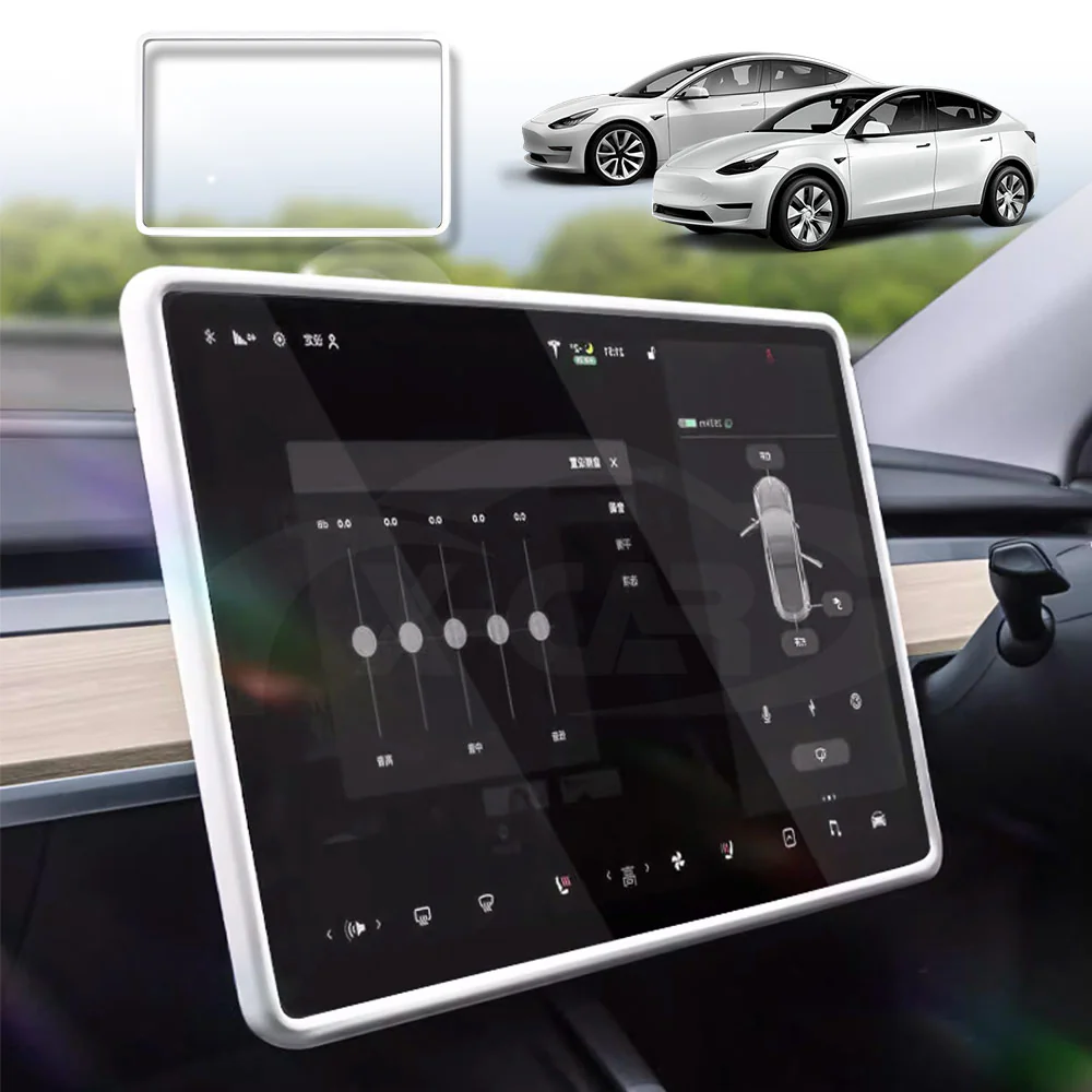Tesla Model 3 / Y Screen Protector Rearview Mirror Frame Protection Silicone Cover - Image 2