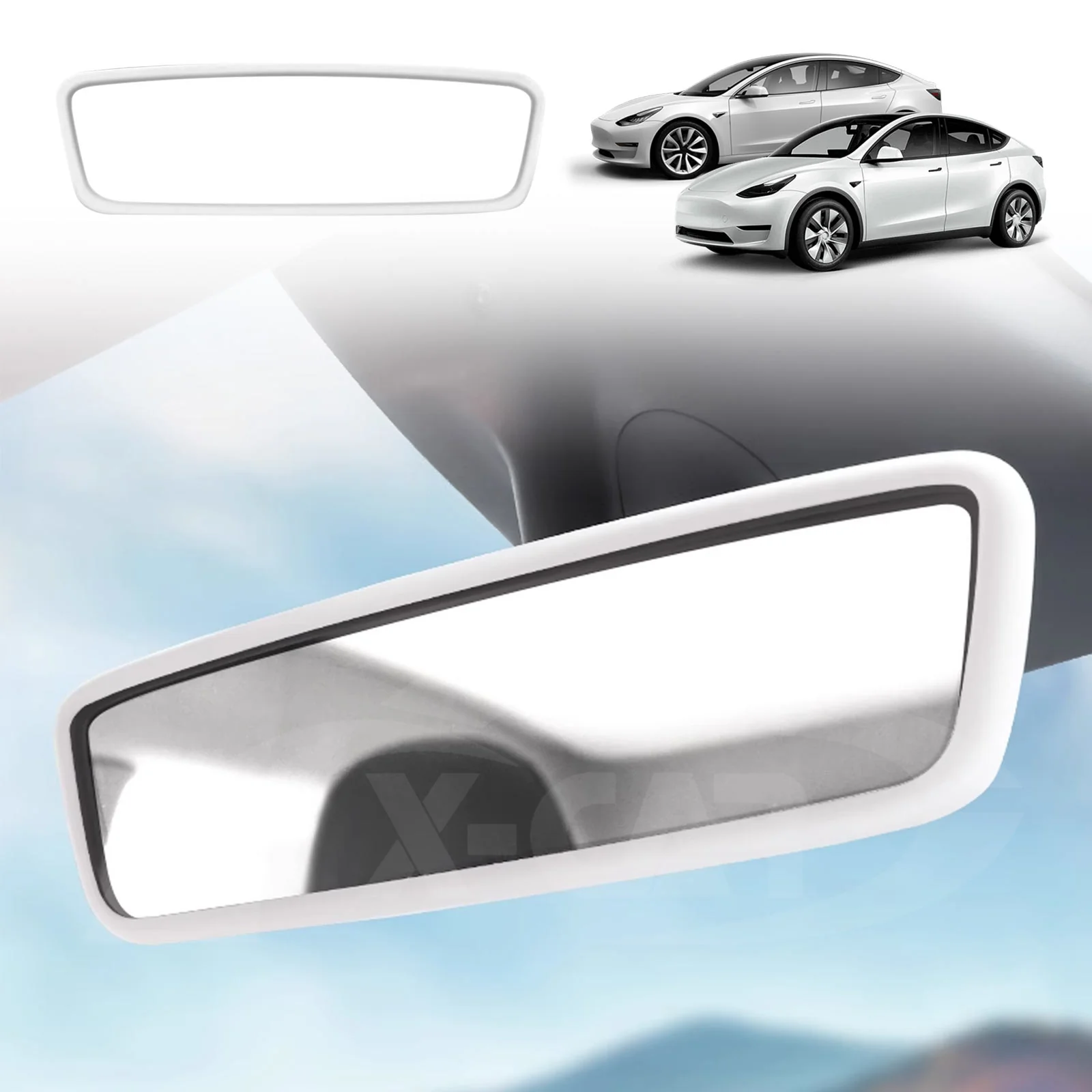 Tesla Model 3 / Y Screen Protector Rearview Mirror Frame Protection Silicone Cover - Image 3