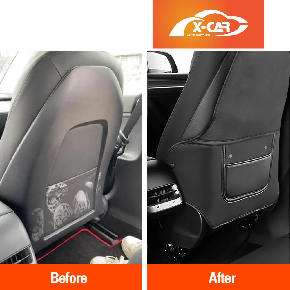 Tesla Model Y Juniper 2Pcs Seat Back Kick Mats 2025-Onwards - Image 2