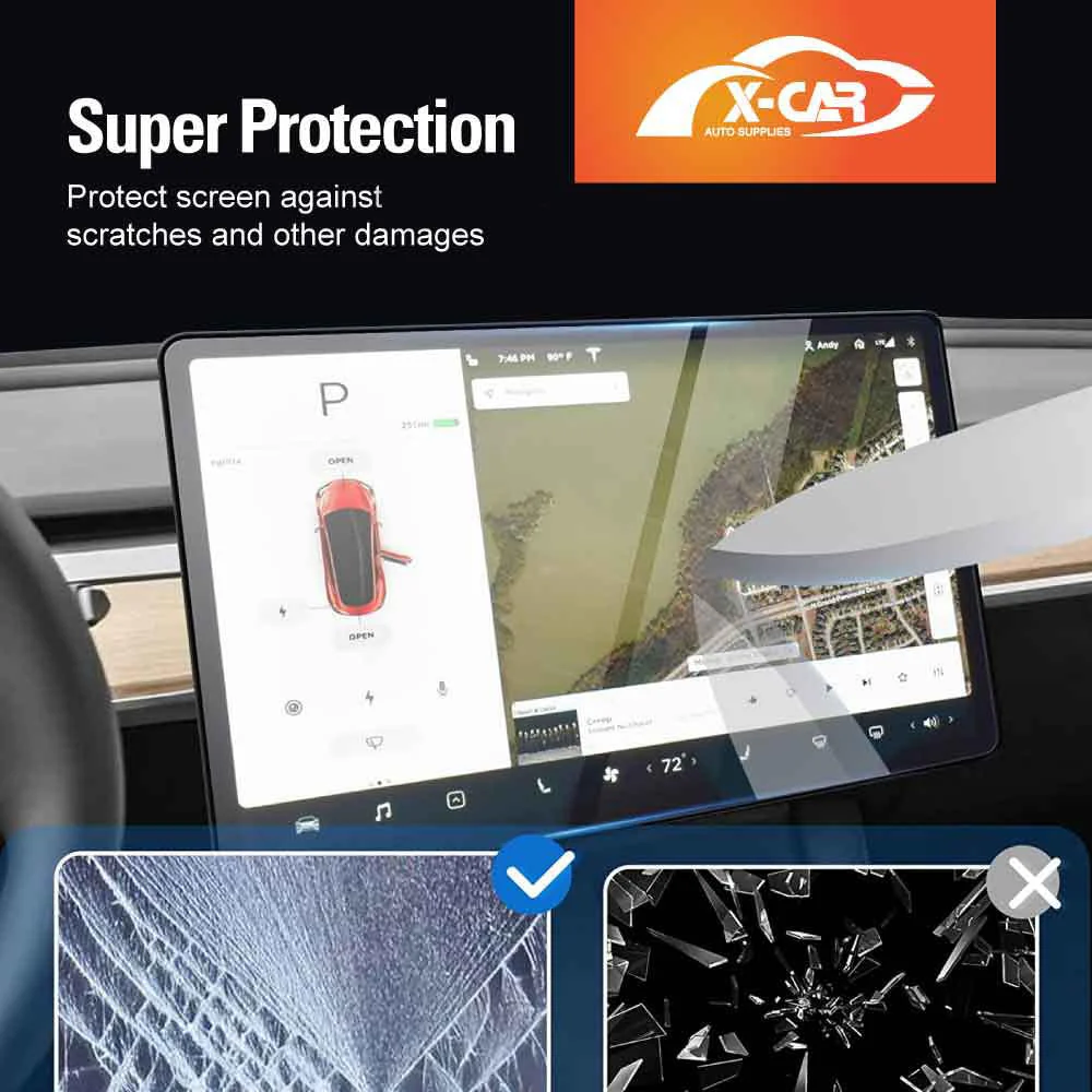 Tesla Model Y Juniper 15.4inch Screen Protector Touchscreen 9H Tempered Glass Anti-Scratch 2025-2026 - Image 4