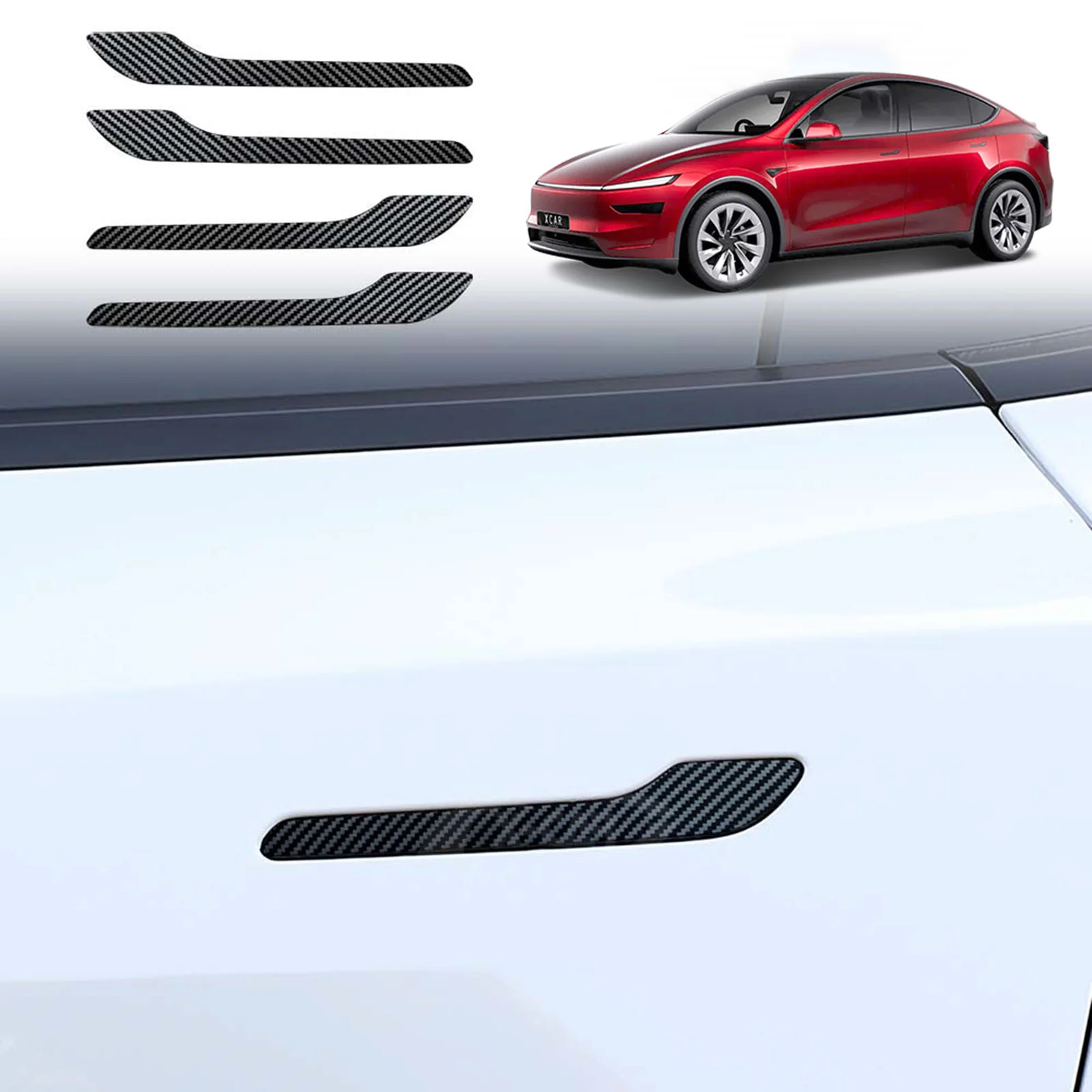 Tesla Model Y L 6-Seat 2026-Onwards Carbon Fibre Style Door Handle Cover - Image 11