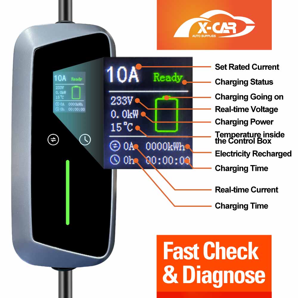 Type 2 Portable EV Charger 10 Amp 2.4KW for Smart #1 #3 - Image 3