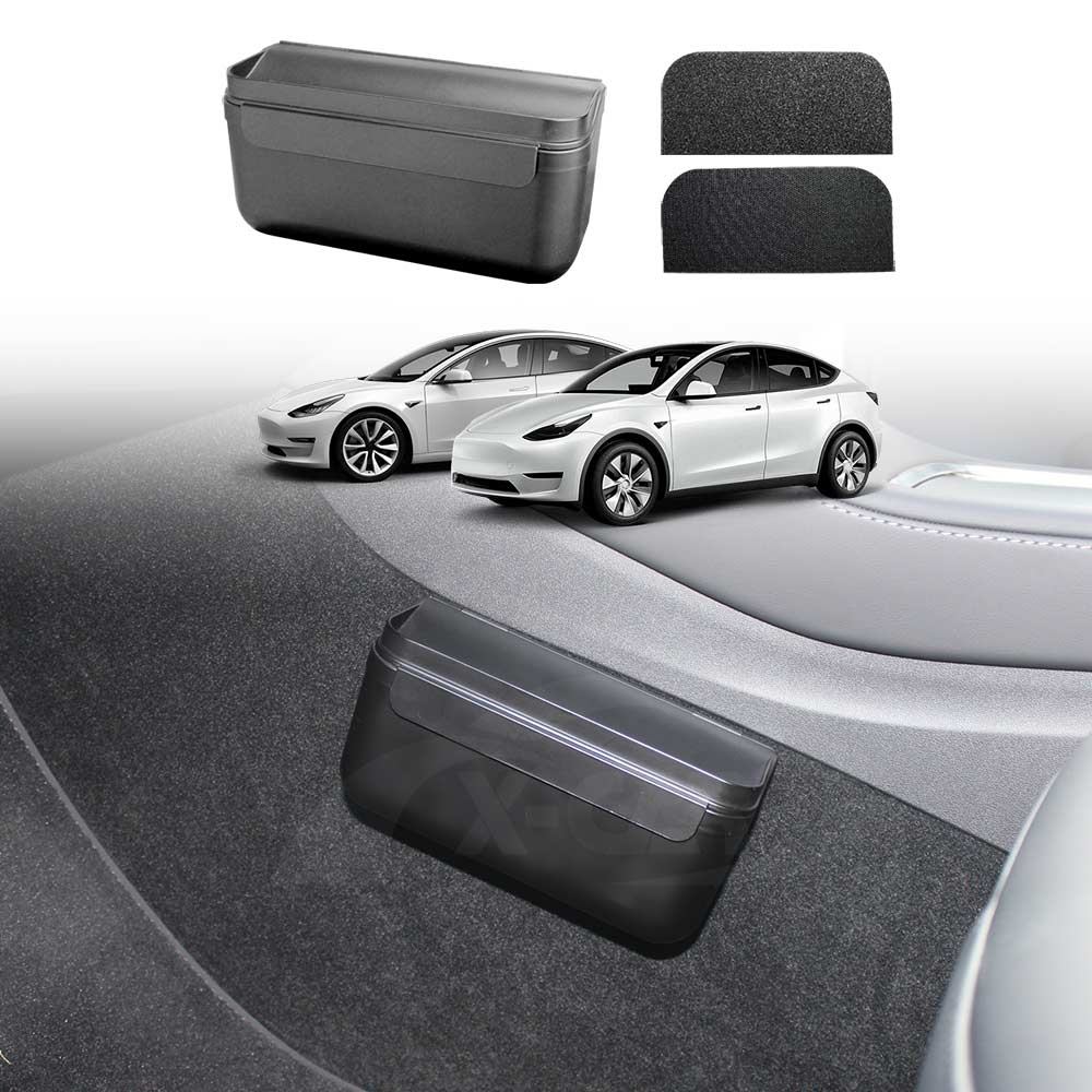 Velcro TPE Storage Box for Tesla Model 3 Model Y Sunglasses Holder Organiser