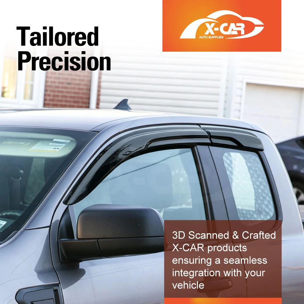 WeatherShields for Ford Next-Gen Ranger Extra Super Cab 2022-Onwards Car Weather Shields Wind Deflectors Sun Visors - Image 2
