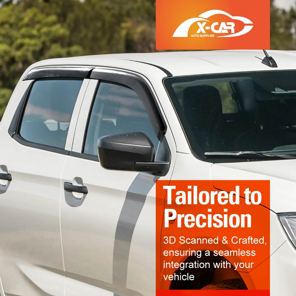 Weathershields for Isuzu D-MAX DMAX Dual Cab 2020-Onwards Car Weather Shields Wind Deflectors Sun Visors - Image 7